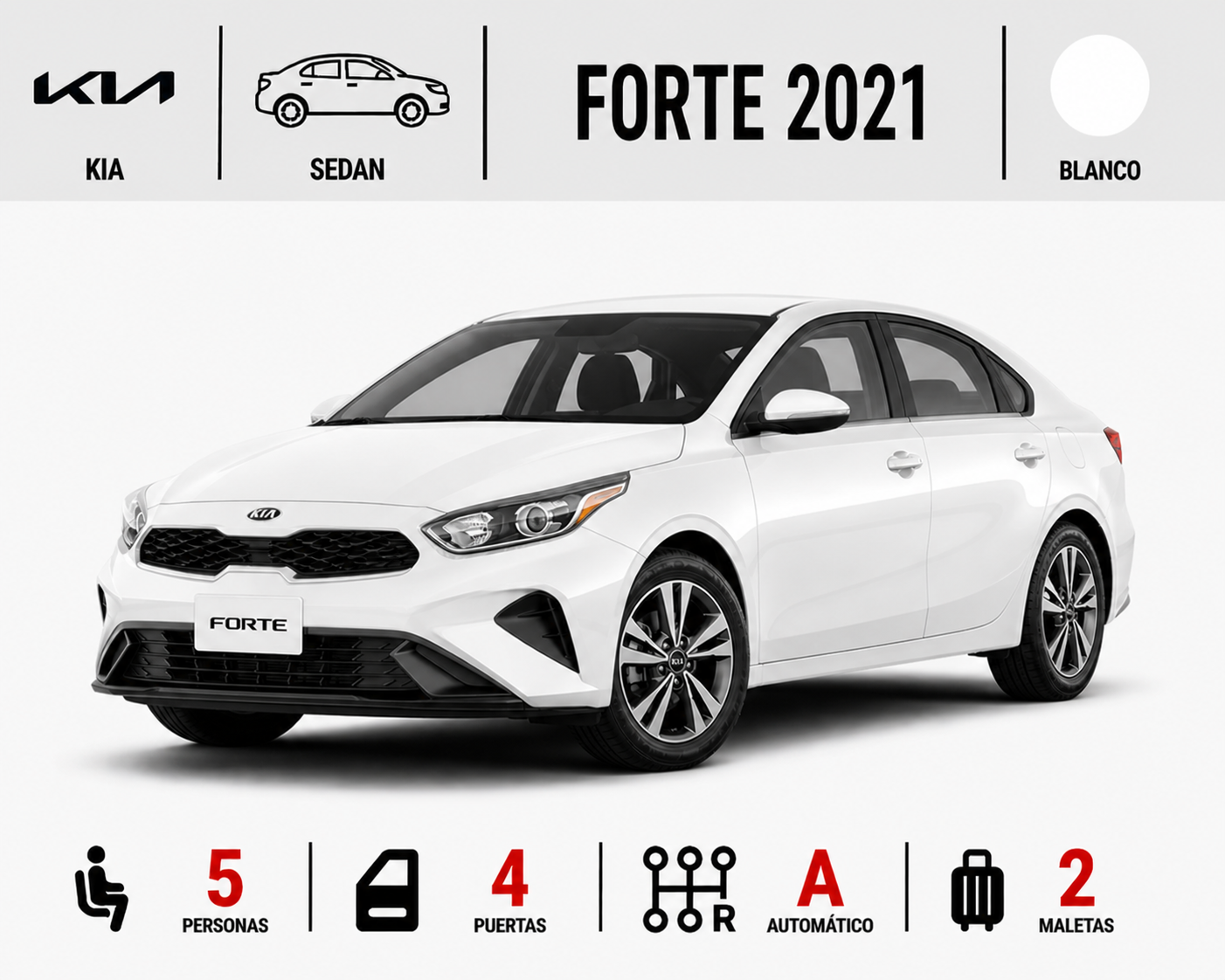 KIA FORTE 2021 BLANCO