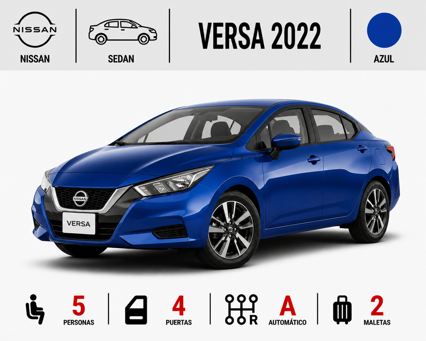 NISSAN VERSA 2022 AZUL