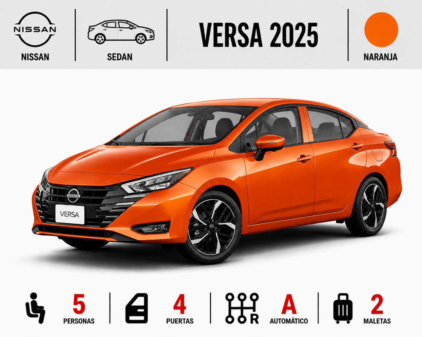NISSAN VERSA 2025 NARANJA