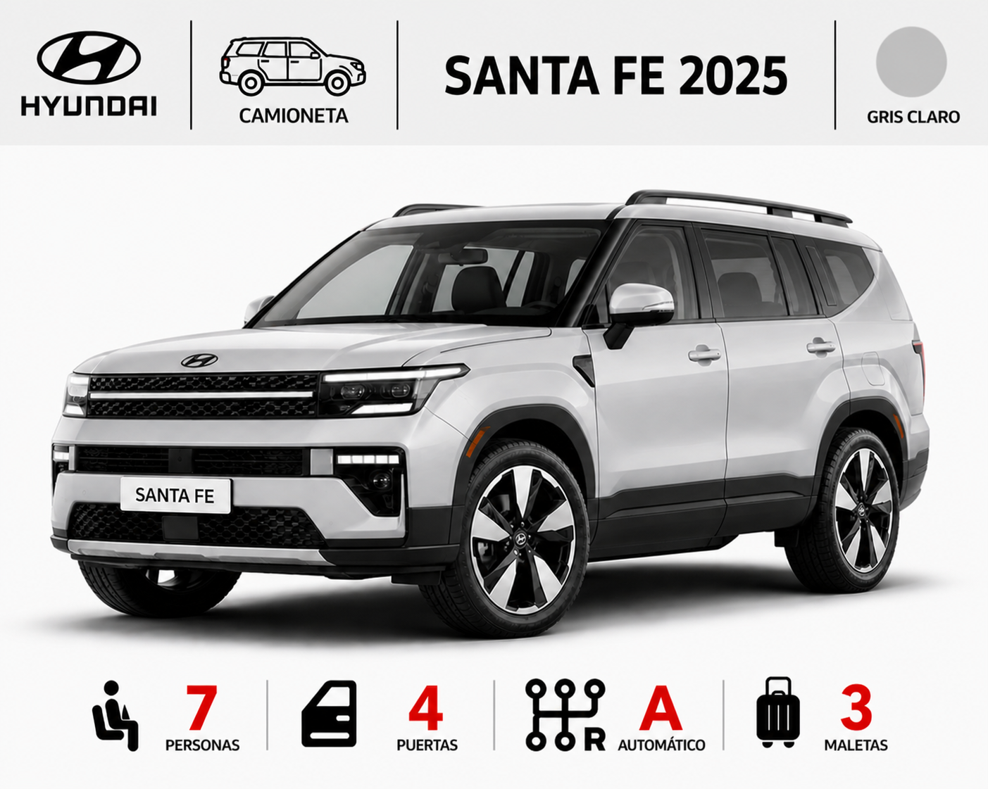 HYUNDAI SANTA FE 2025 GRIS CLARO
