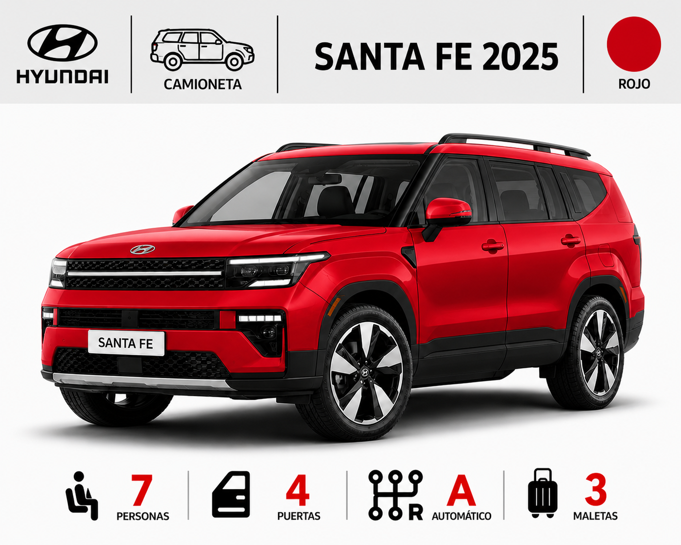 HYUNDAI SANTA FE 2025 ROJO