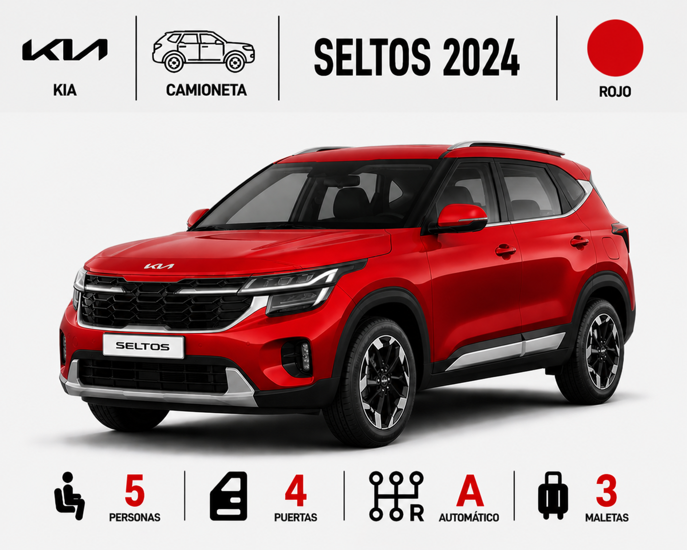 KIA SELTOS 2024 ROJO