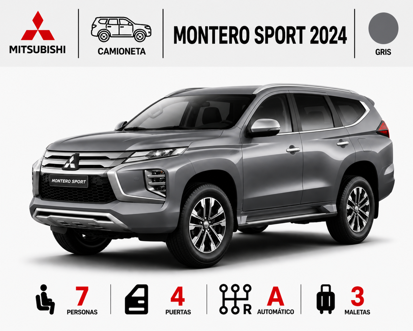 MITSUBISHI MONTERO SPORT 2024 GRIS
