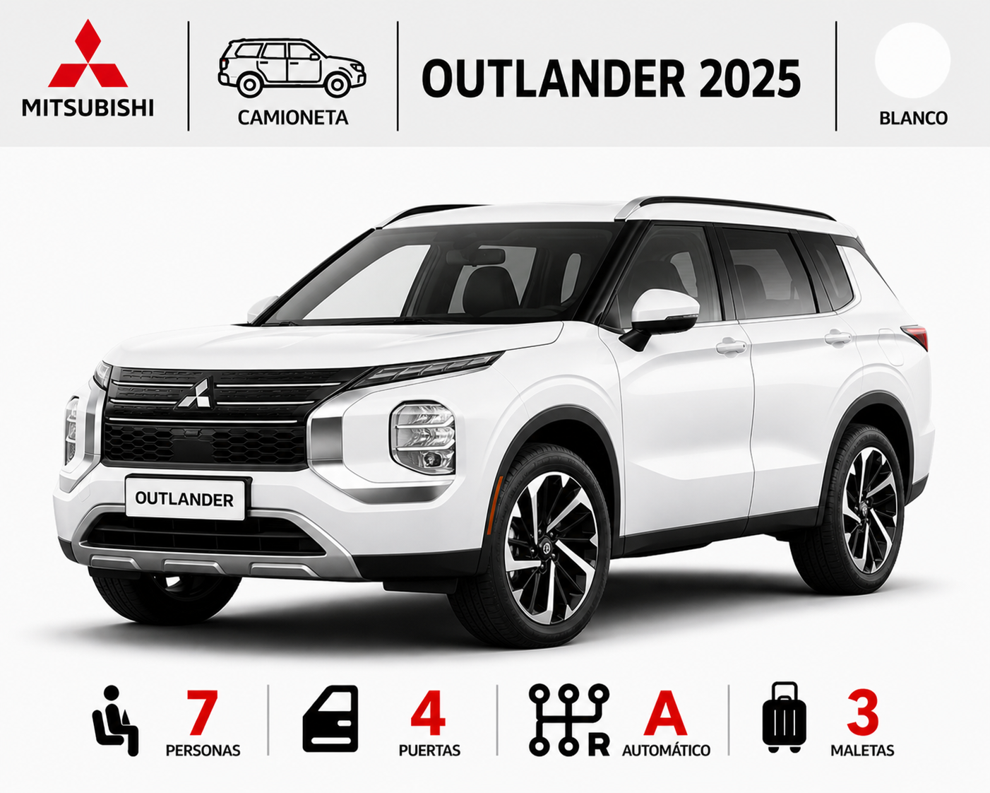 MITSUBISHI OUTLANDER 2025 BLANCO