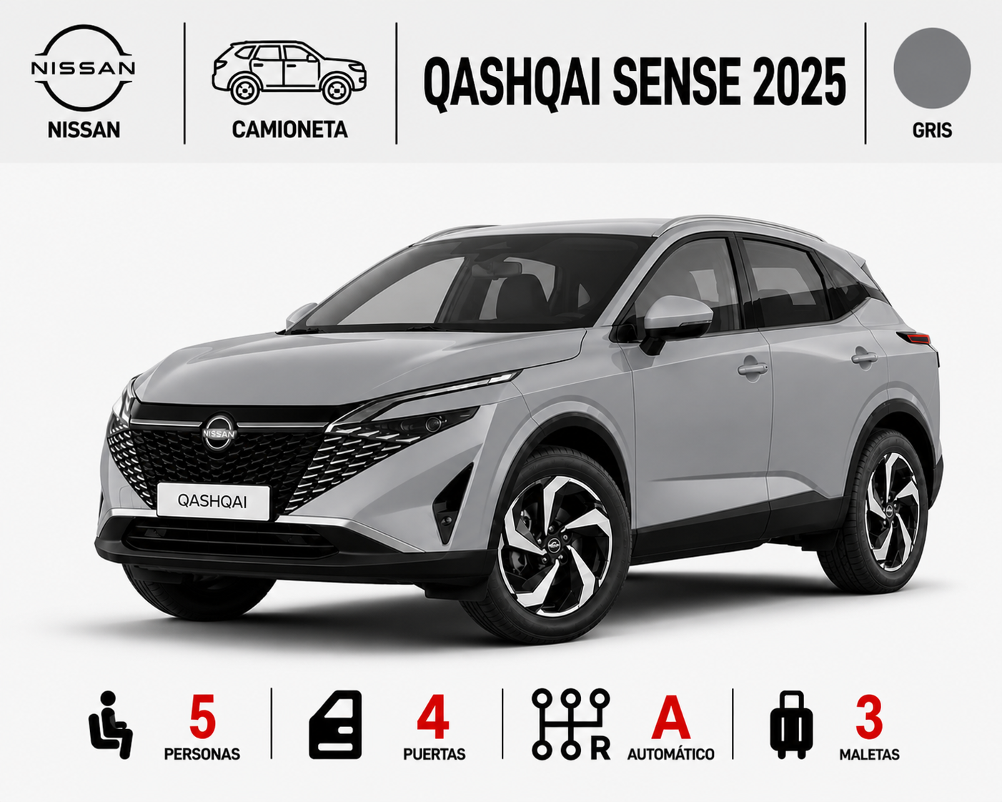 NISSAN QASHQAI SENSE 2025 GRIS