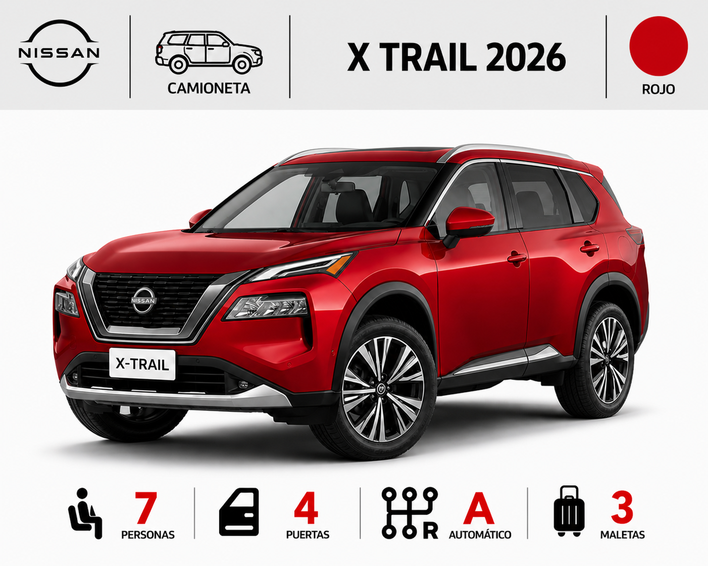 NISSAN X-TRAIL 2026 ROJO