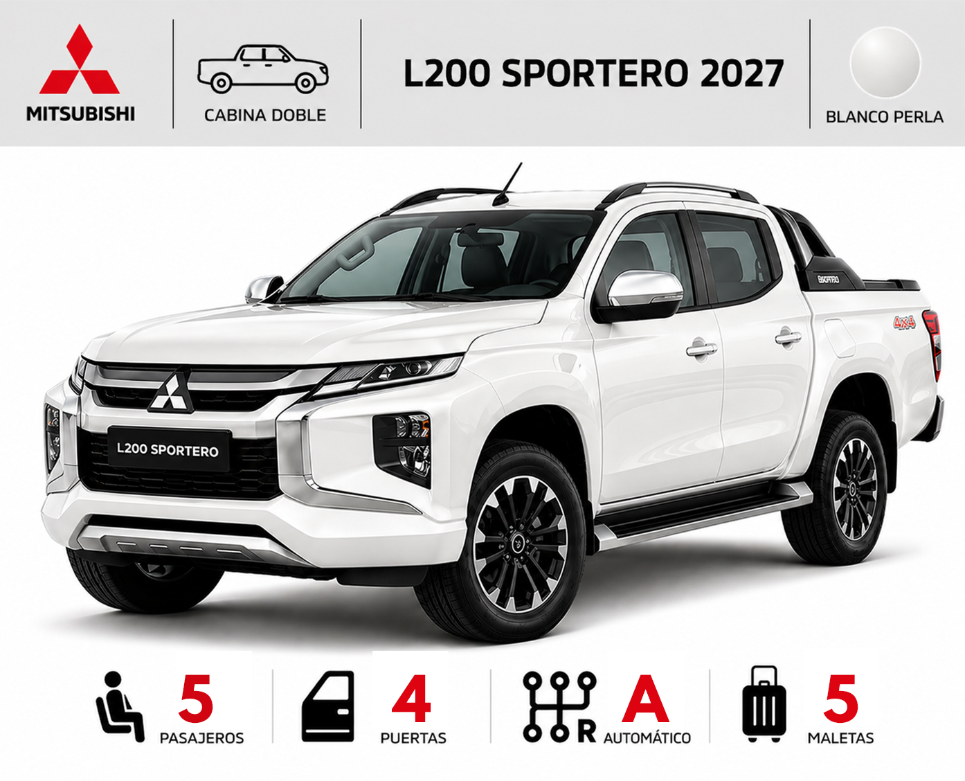 MITSUBISHI L200 2027 BLANCO PERLA