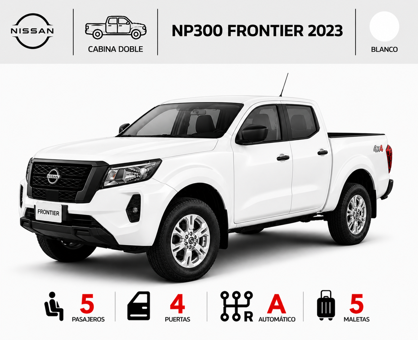 NISSAN NP300 FRONTIER 2023 BLANCO