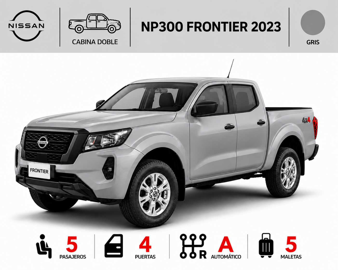 NISSAN NP300 FRONTIER 2023 GRIS