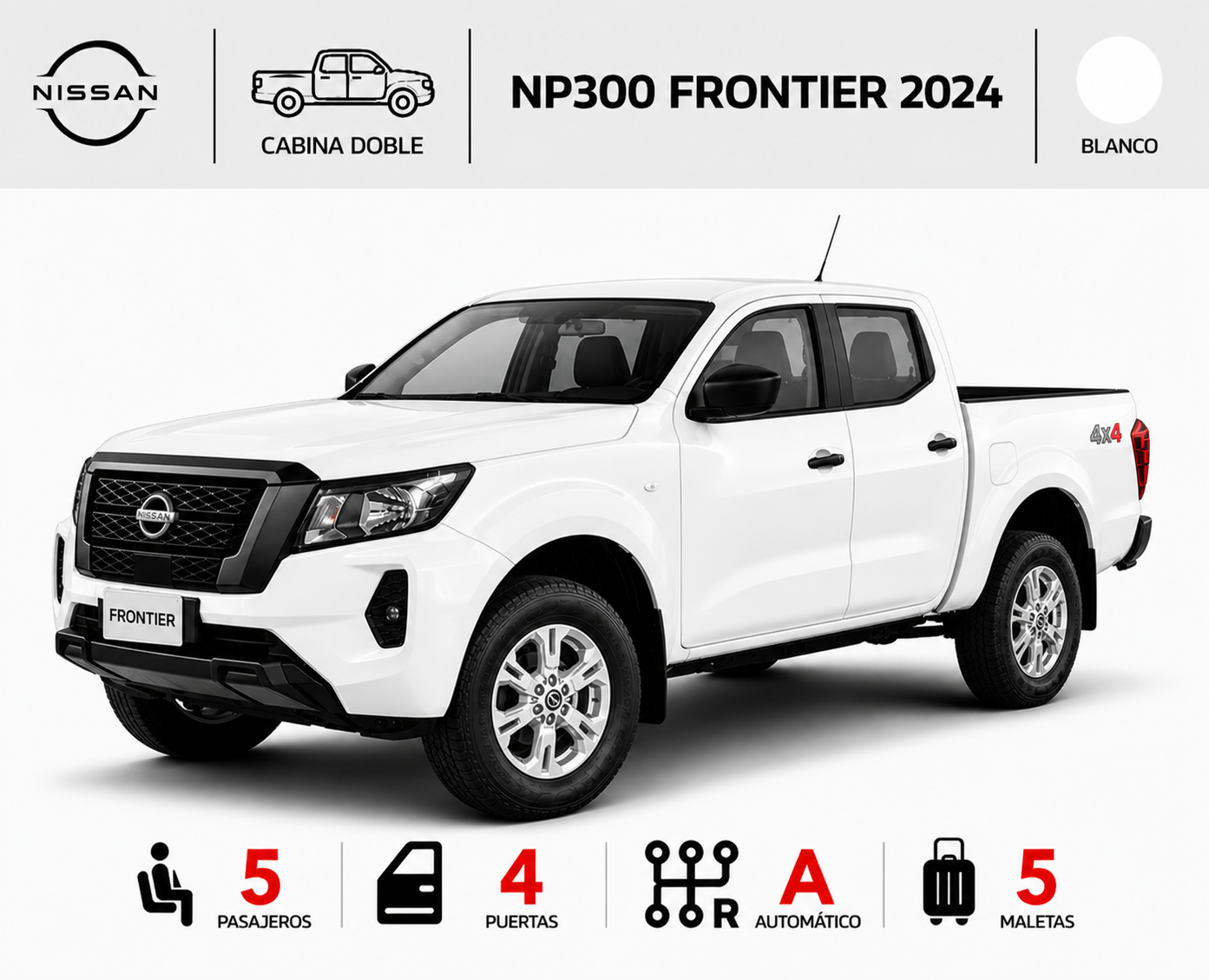 NISSAN NP300 FRONTIER 2024 BLANCO