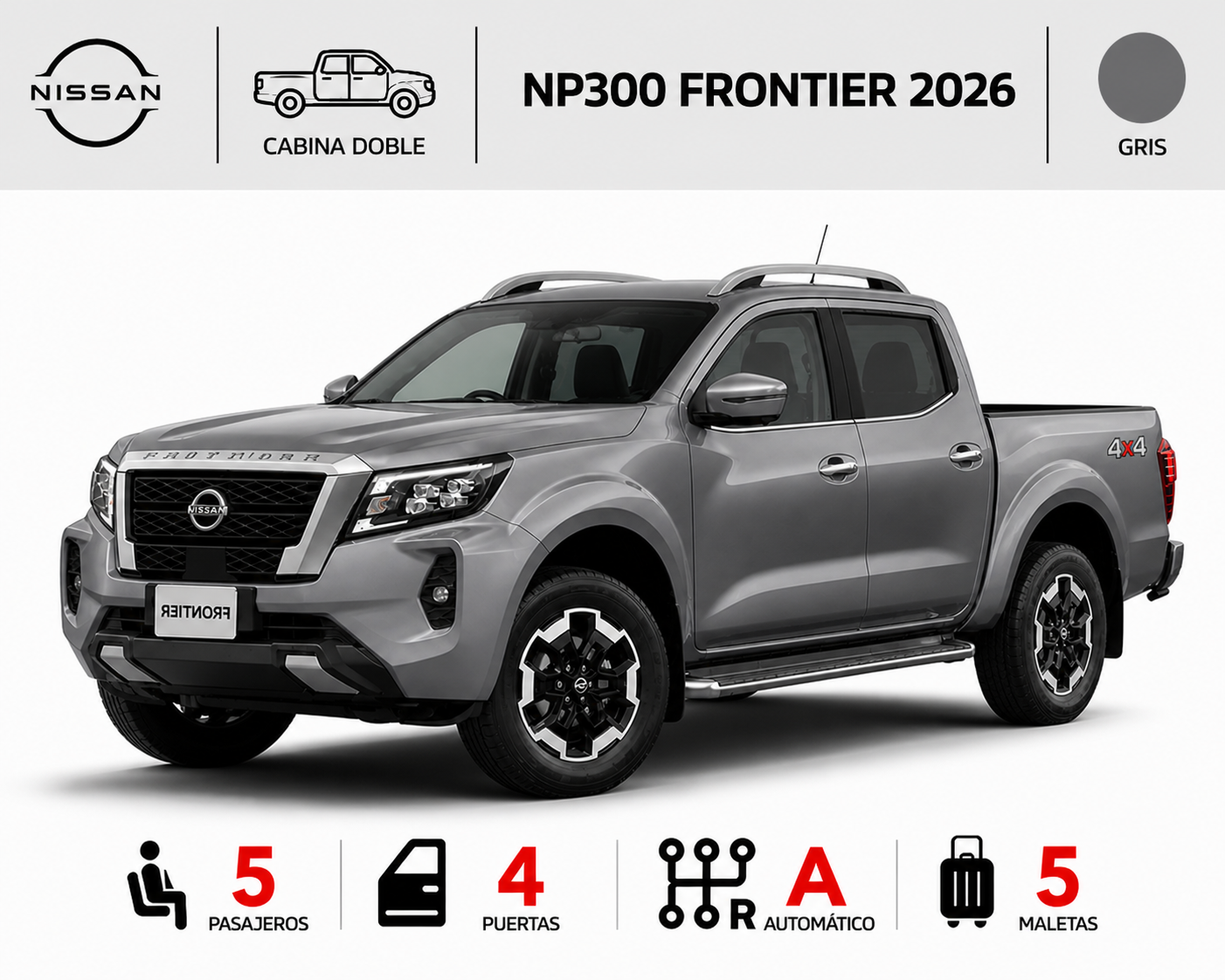 NISSAN NP300 FRONTIER 2026 GRIS